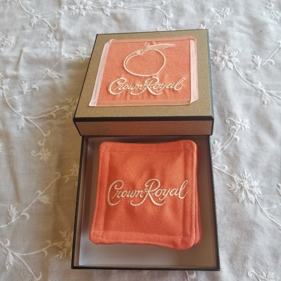Crown Royal Peach coasters and box - Picture 3 of 3